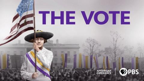 Title card for "The Vote"