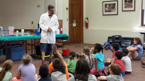 Photo of a previous Absolute Science presentation at the library