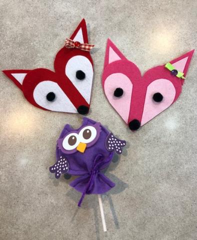 Foxy Felt Valentines and Owly Lollipop Covers