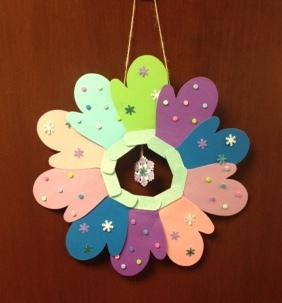 January Family Craft - Mittens Wreath