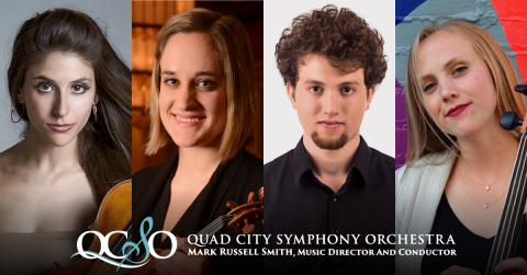 Photo of Quad City Symphony Orchestra Ensemble performers for library music event