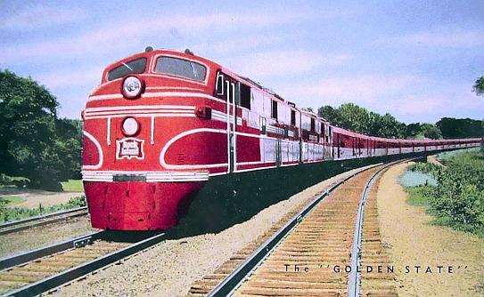 Photo of the Rock Island Railroad train named the "Rocket"