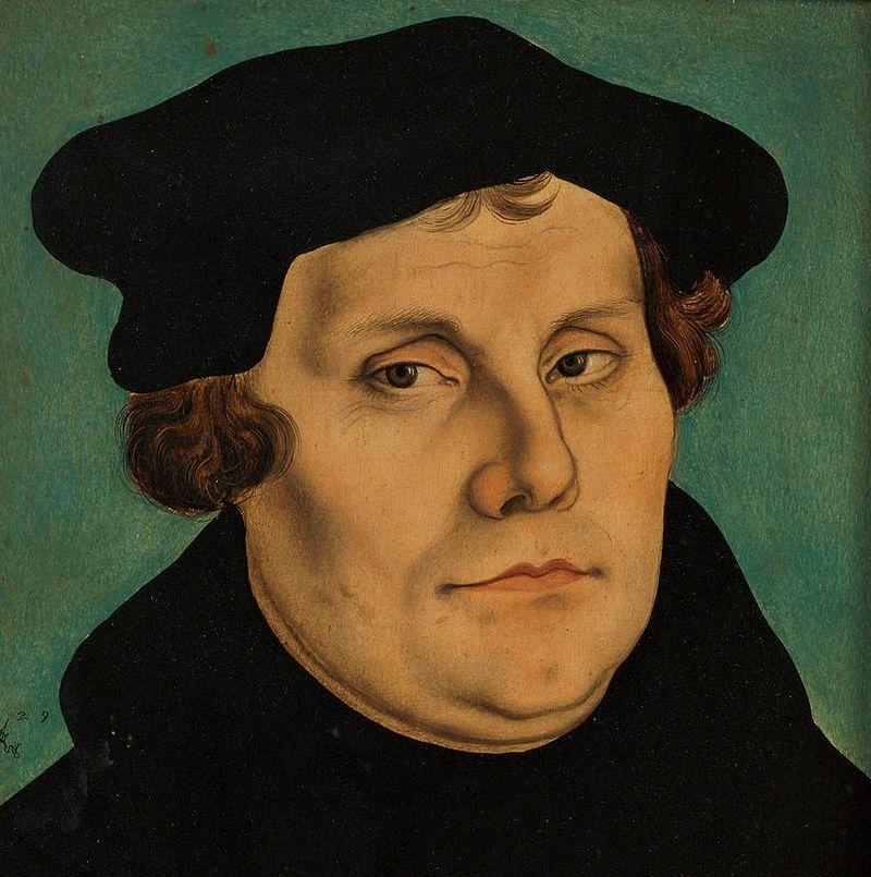 1529 portrait of Martin Luther by Lucas Crannoch the elder-public domain