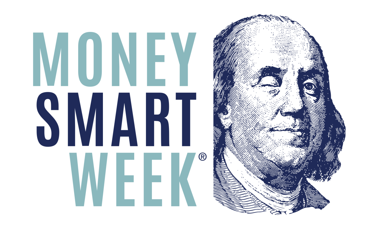Money Smart Week Logo Winking Ben Franklin