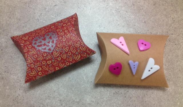 Make little Valentine Pillow Boxes to fill with sweets for a friend, a parent, or yourself!